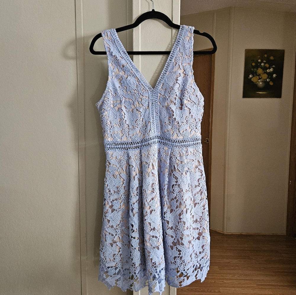 Francesca's Collections Lace Detail Dress - Picture 2 of 5